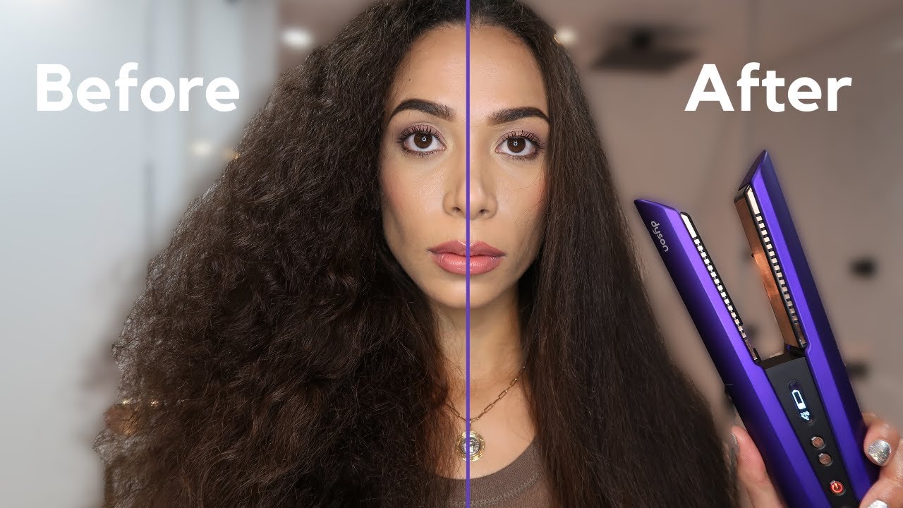 DYSON CORRALE HAIR STRAIGHTENER ON CURLY HAIR | Unboxing & First Impressions | Honest Review!