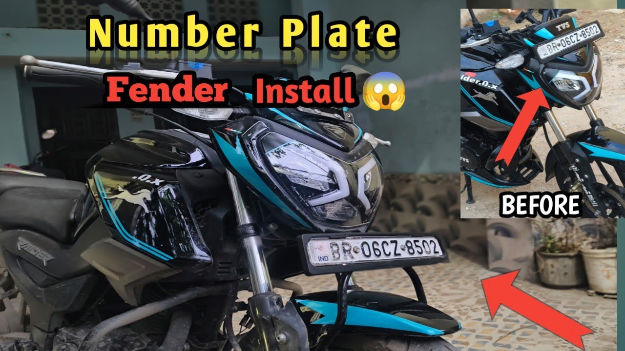 Best Number Plate holder for for TVs Raider || Number Plate fender installed in TVs Raider 🔥