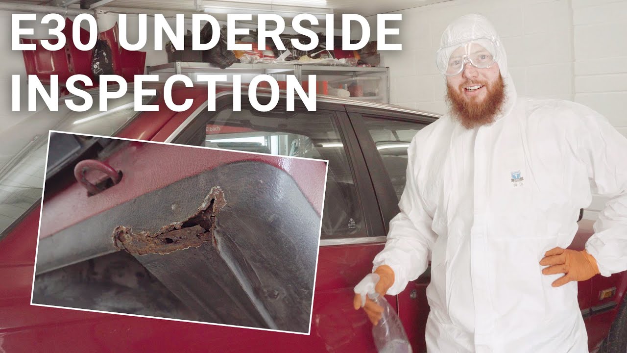 BMW E30 Restoration Underside Clean & Rear End Underside Inspection | E30 Rust Underbody | 013