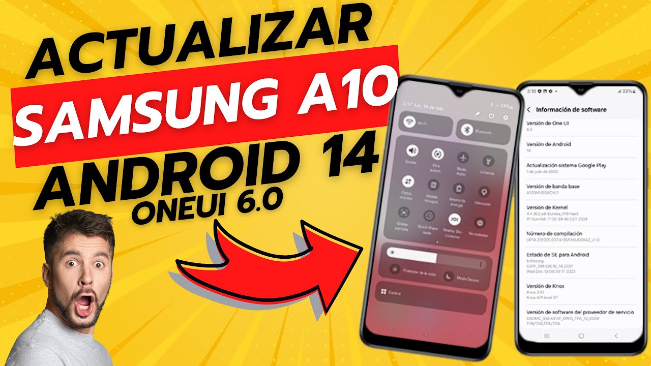 Como ACTUALIZAR SAMSUNG A10 a Android 14 OneUI 6 0 Muy Facil