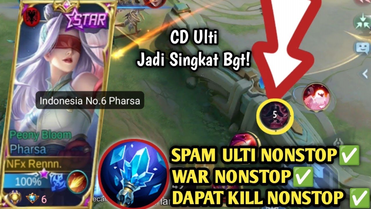 PHARSA PAKE FLEETING TIME? TERNYATA ENAK BANGET! SPAM ULTI TERUS NONSTOP! BUILD PHARSA TERBARU -MLBB