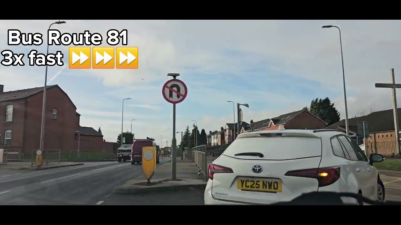 Faster Version. Bus Route 81 from Oldham to Manchester fast version