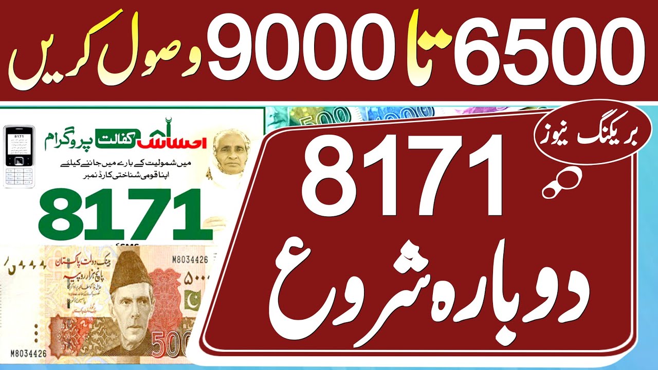 6500 and 8500 BISP 8171 Ehsas Program 2024 || Benazir income suport program 2024 | 8171 Registration