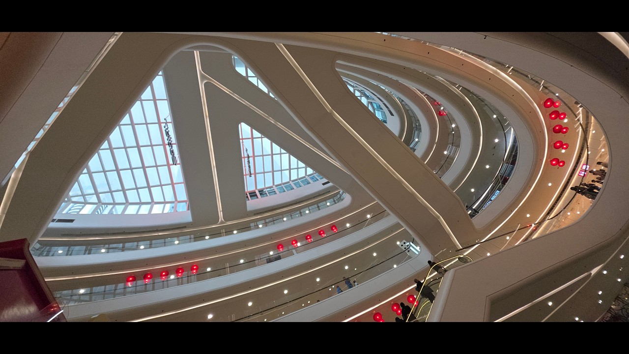 ULTRA MODERN Podium Mall Escalator Ride from Level 6 to Level G