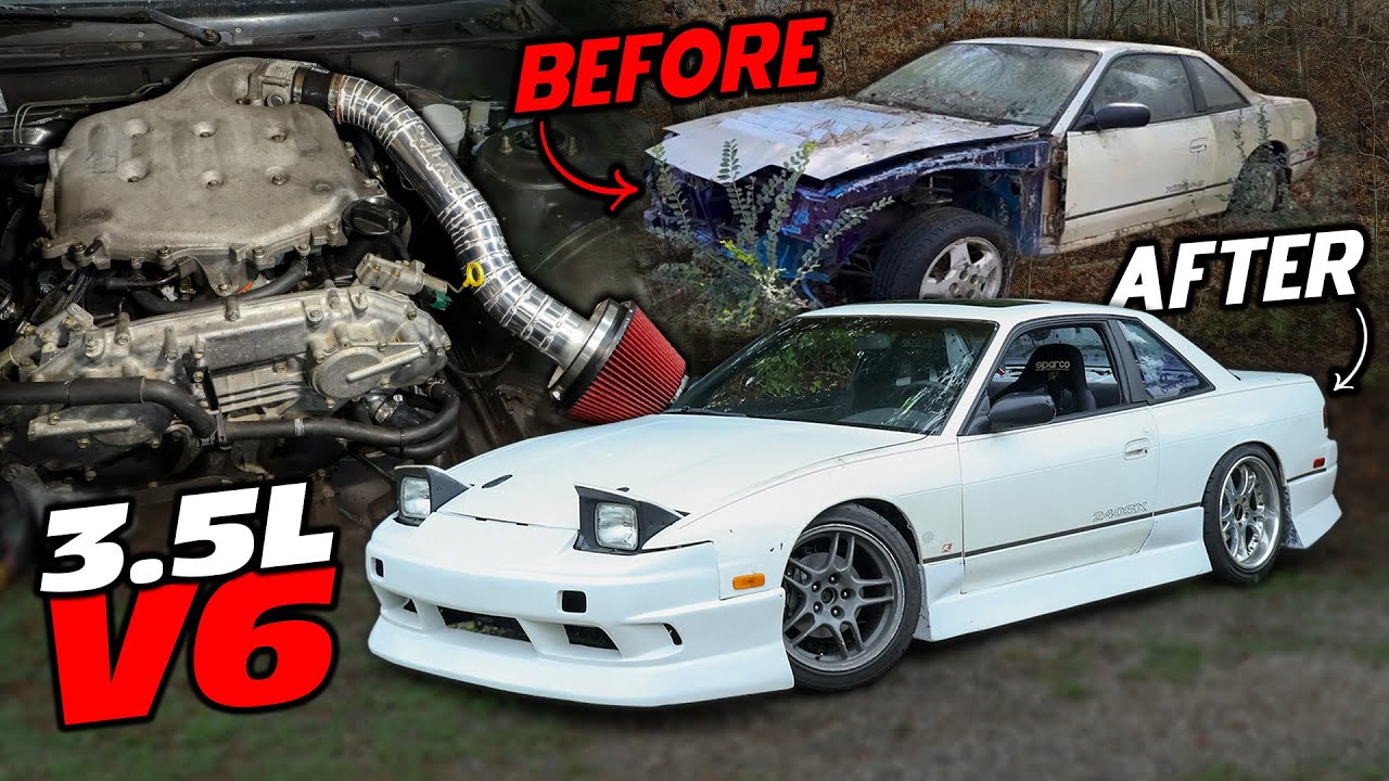 Saving An Abandoned 240SX And VQ Swapping It In 43 Minutes!