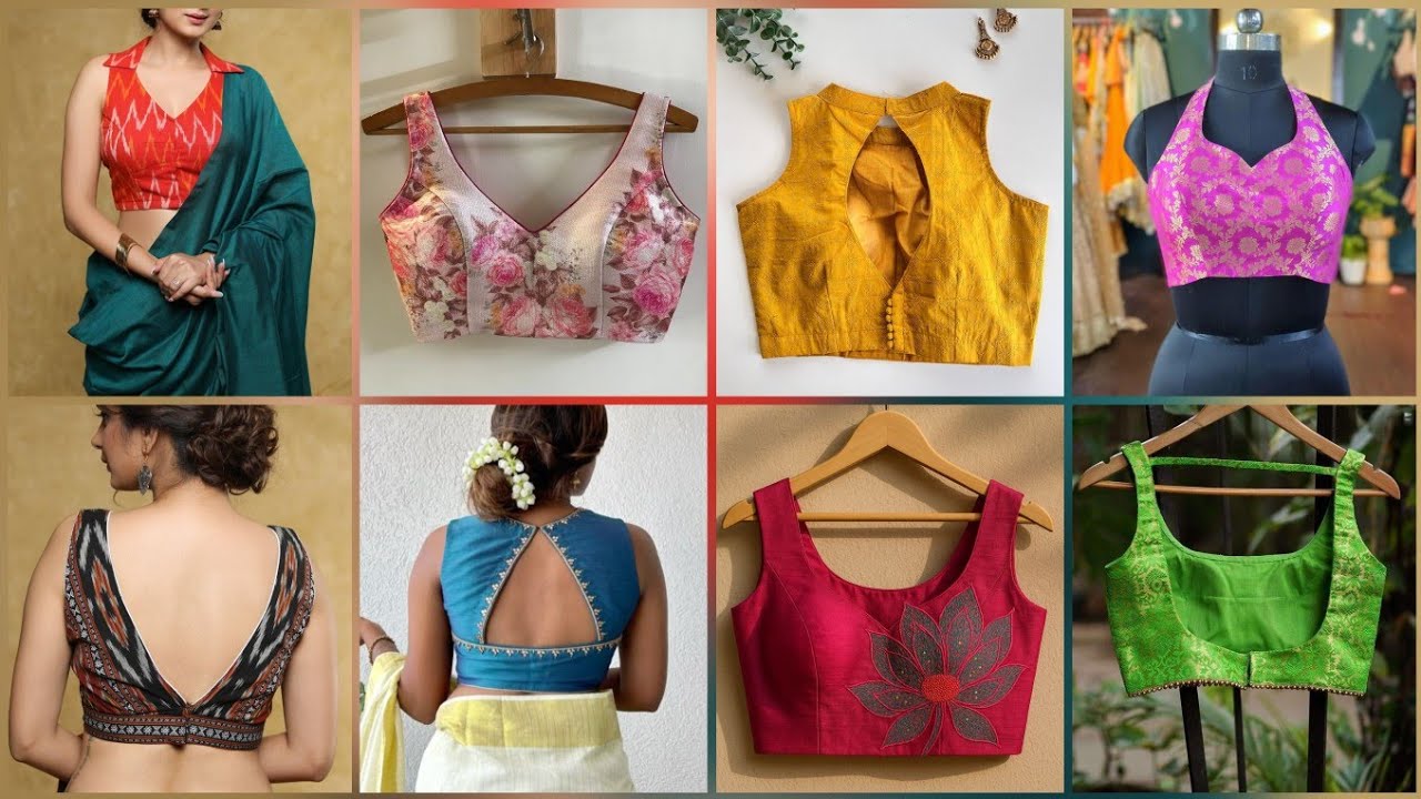 Stylish Sleeveless Blouse Design For Saree/Latest Sleeveless Blouse Neck Design 