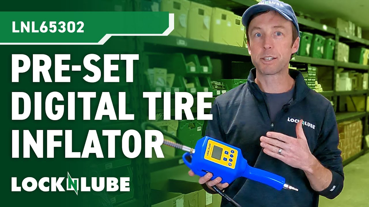 Pre-Set Digital Tire Inflator Gauge - Includes the LockNFlate&reg; Air Chuck
