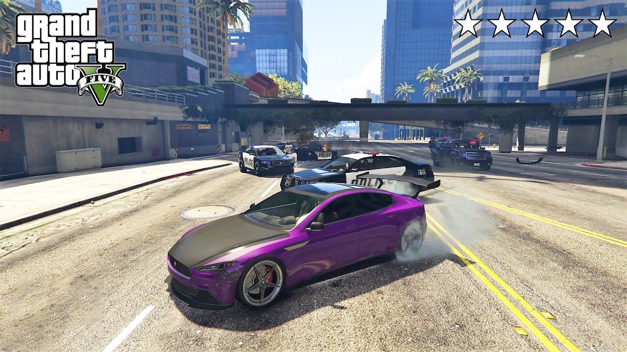 GTA 5 - BEST CAR + POLICE CHASE (RAIDEN)