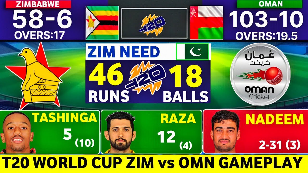 Oman Brilient Bowling | T20 WORLD CUP | ZIM vs OMN | Gameplay