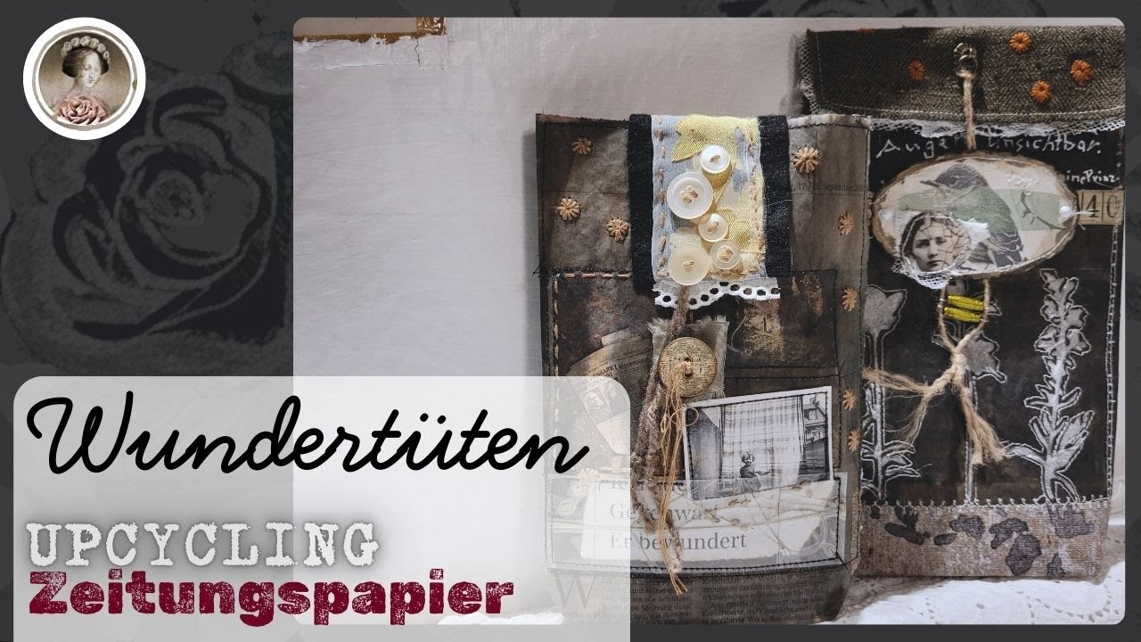 UPCYCLING Zeitungspapier ✤ Grungy Kunst Wundertüten ✤ Einfache Papiertüte falten ✤ DIY