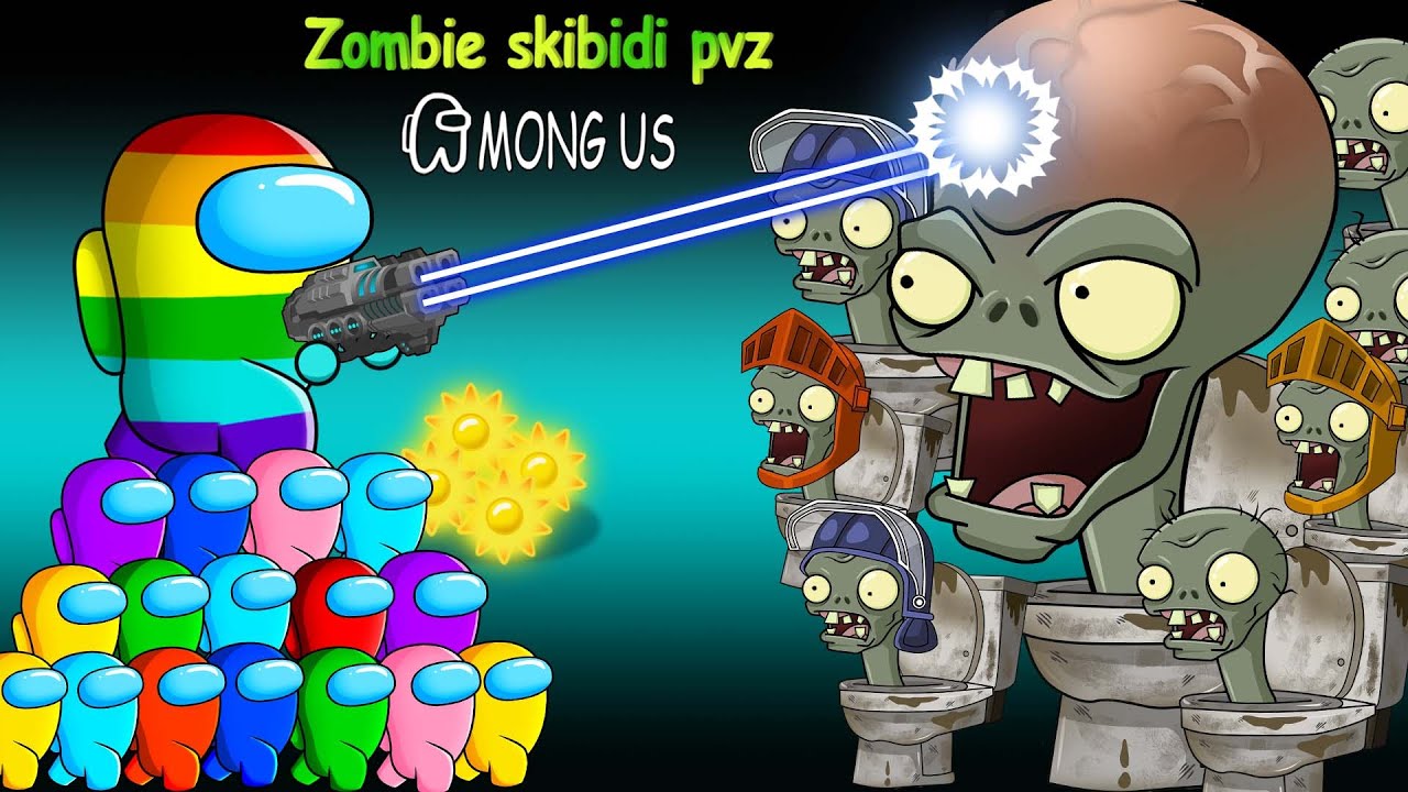 어몽어스 VS ZOMBIE SKIBIDI TOILET PvZ BOSS | Funny Among Us Animation