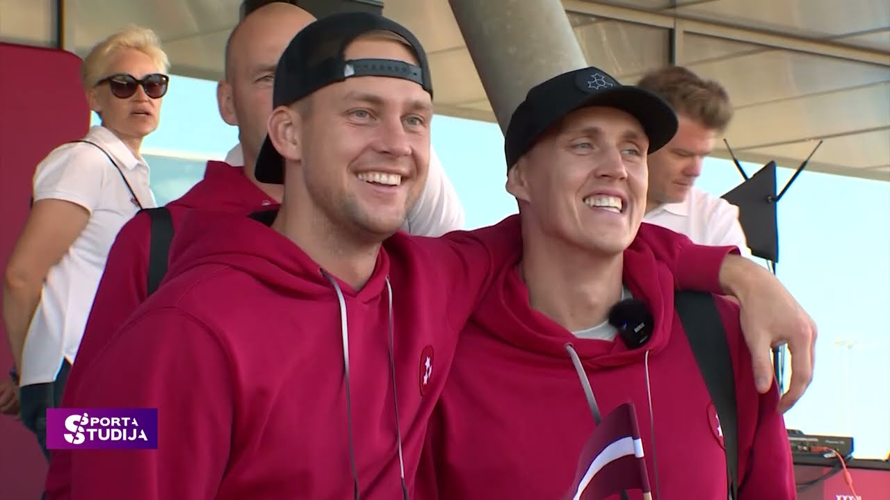 3x3 basketbola izlase atgriežas mājās no Parīzes | Sporta Studija