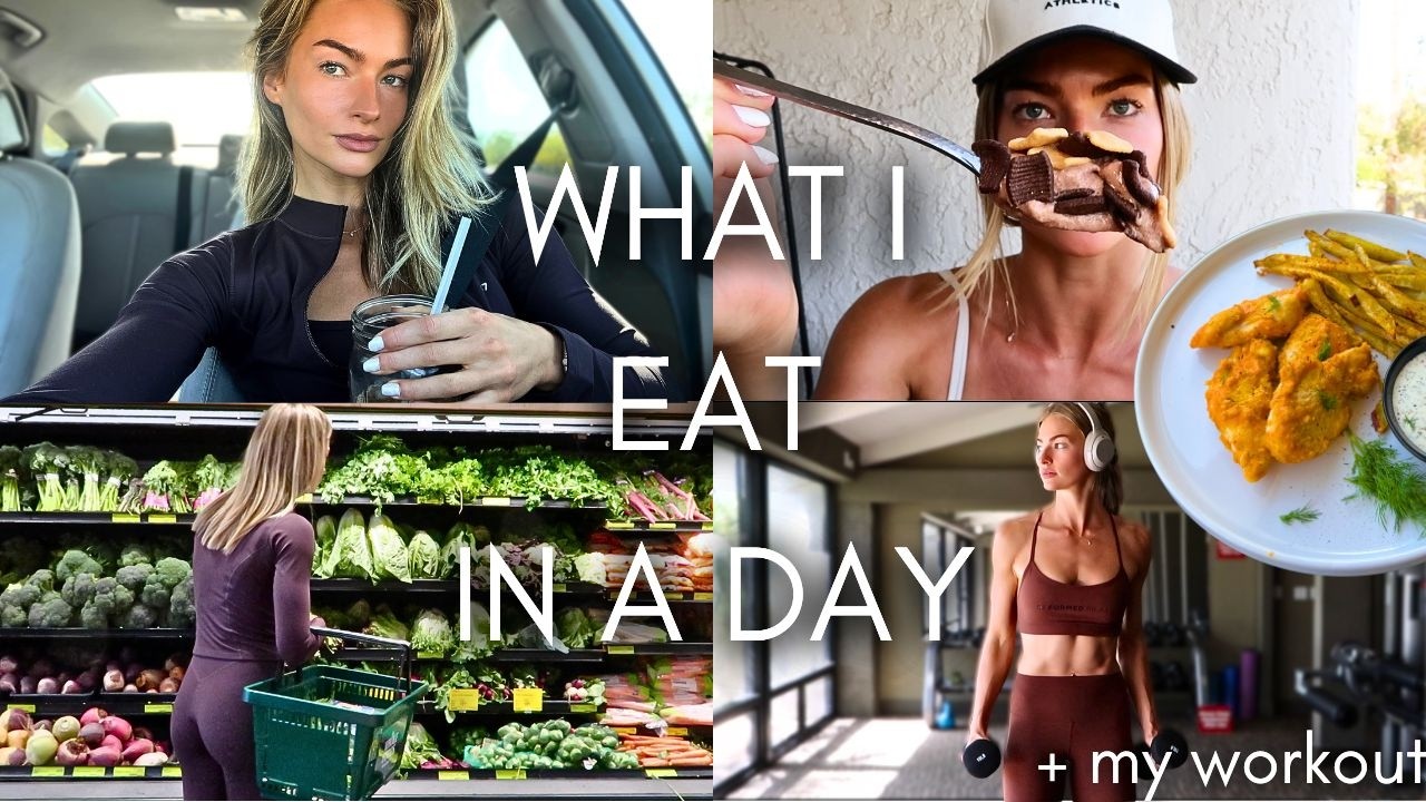 What I Eat In A Day + My Workout | easy, quick recipes I eat to stay happy + healthy