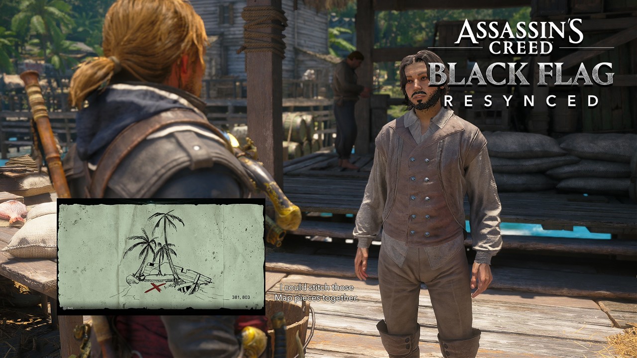 Assassin's Creed Black Flag Resynced - Zero Waste - Quickest Way to Restore Map Pieces for Trophy