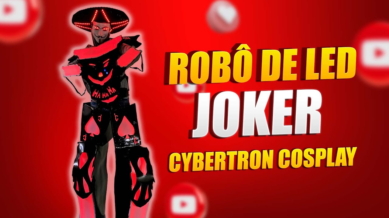 Robô de led Tequileiro Joker para Festas e baladas Cybertron Cosplay