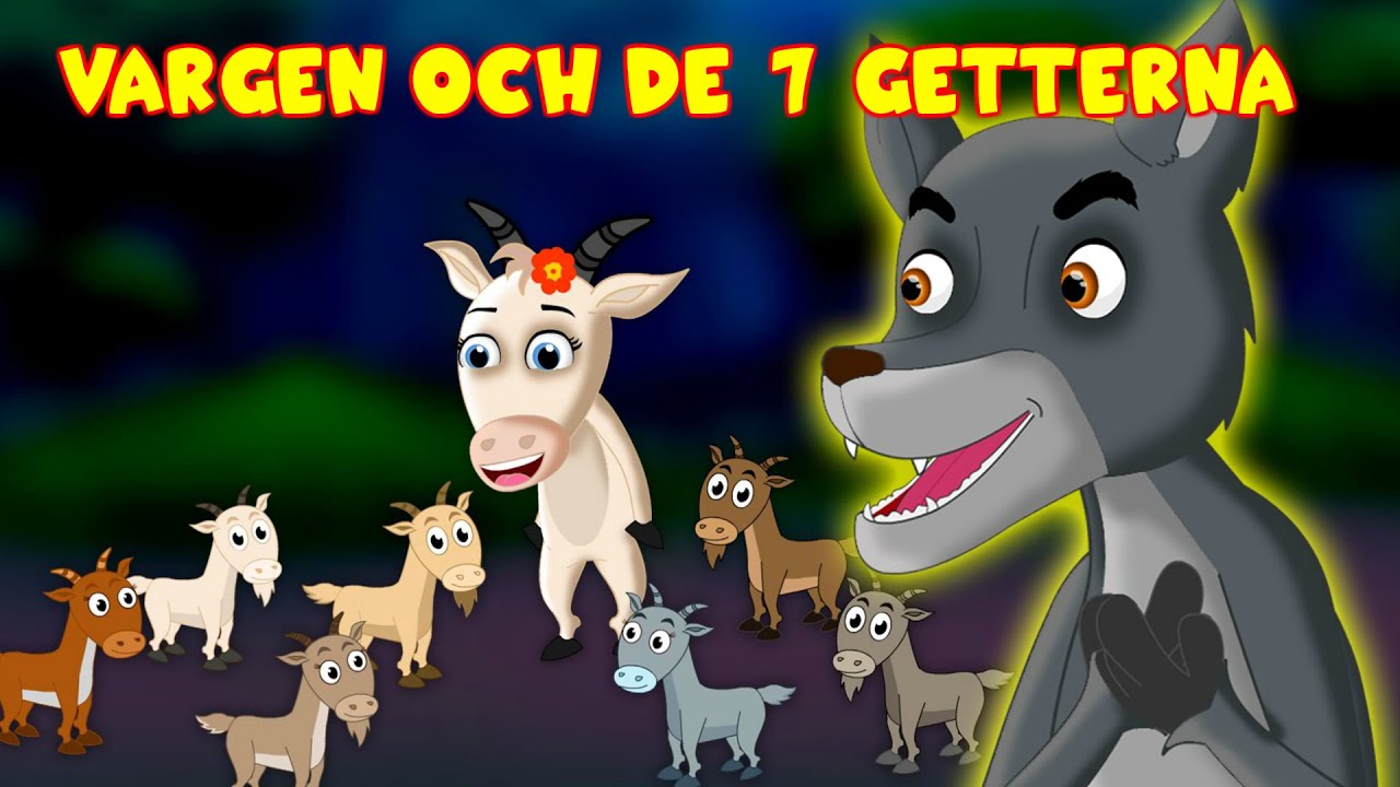 Vargen och de 7 getterna | Sagor för barn | Tecknat på Svenska