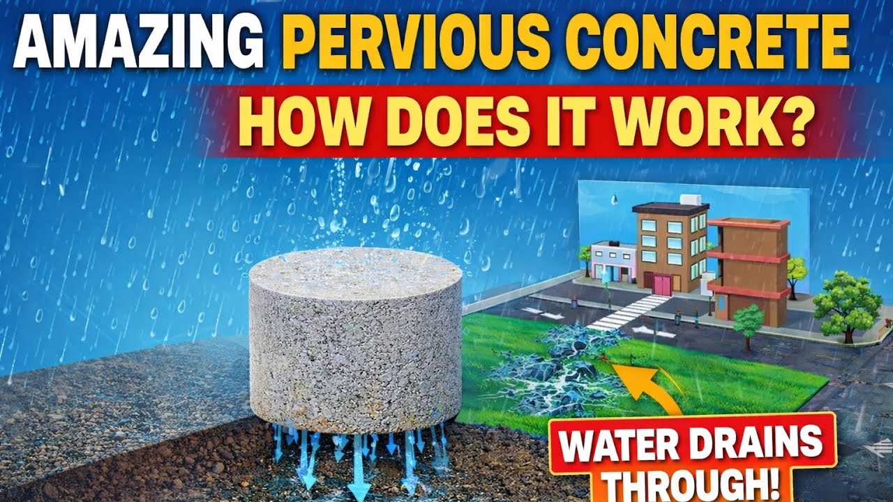 What is Pervious Concrete? || Porous Concrete || Permeable Concrete || Types of Concrete #14