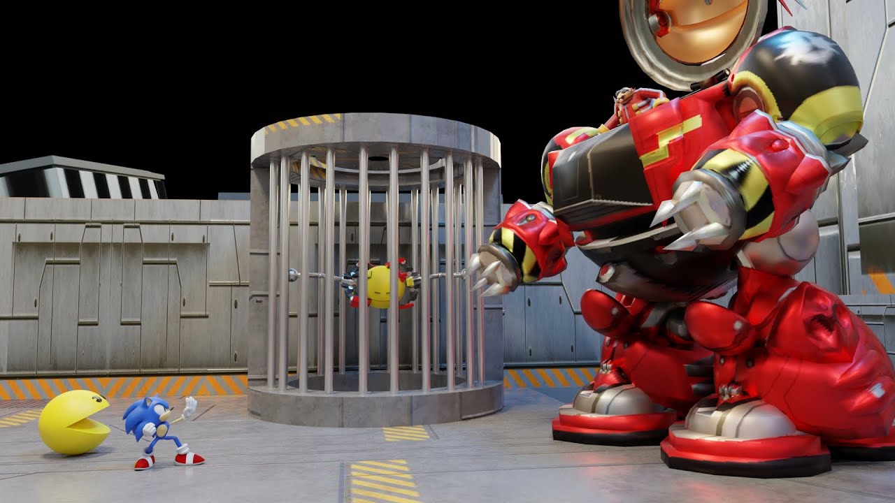 Pacman and Sonic finally defeat Robot Eggman