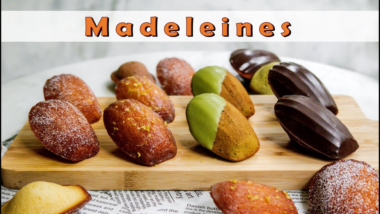 Madeleines | 4 Flavors w/ 1 Basic Batter | Classic French Small Cakes | 玛德莲蛋糕. 1 个面糊做4 种口味. 经典法式小蛋糕
