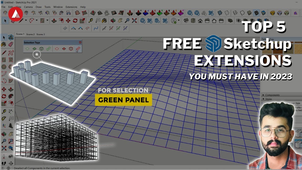 Top 5 FREE Sketchup extensions you must have in 2023!
