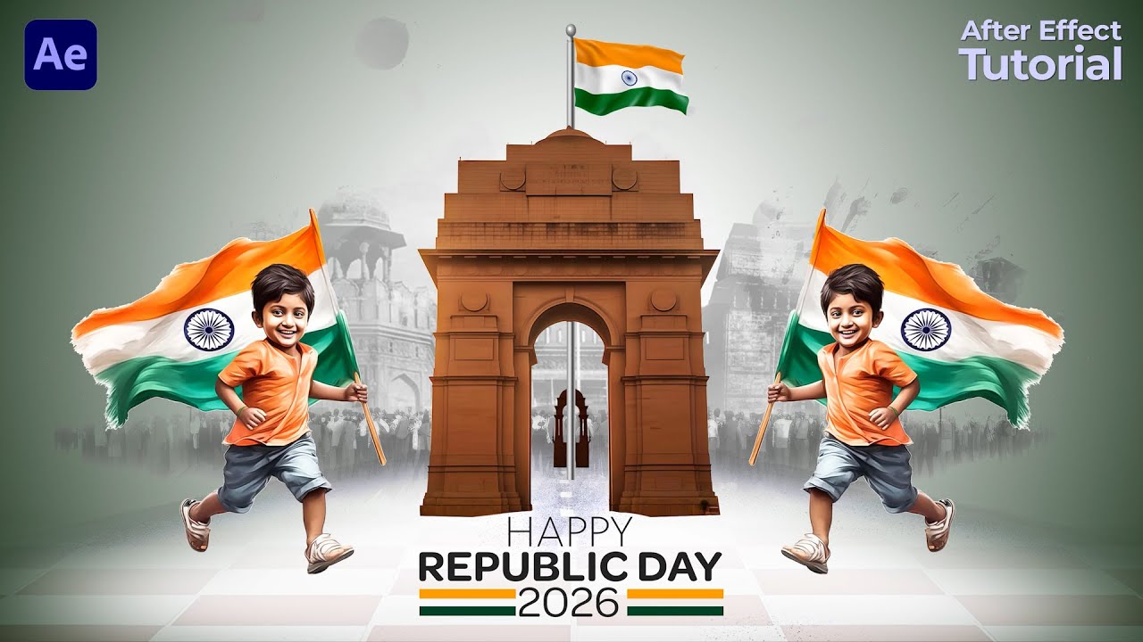 26 January Motion Graphics | Republic Day Animation After Effects Tutorial