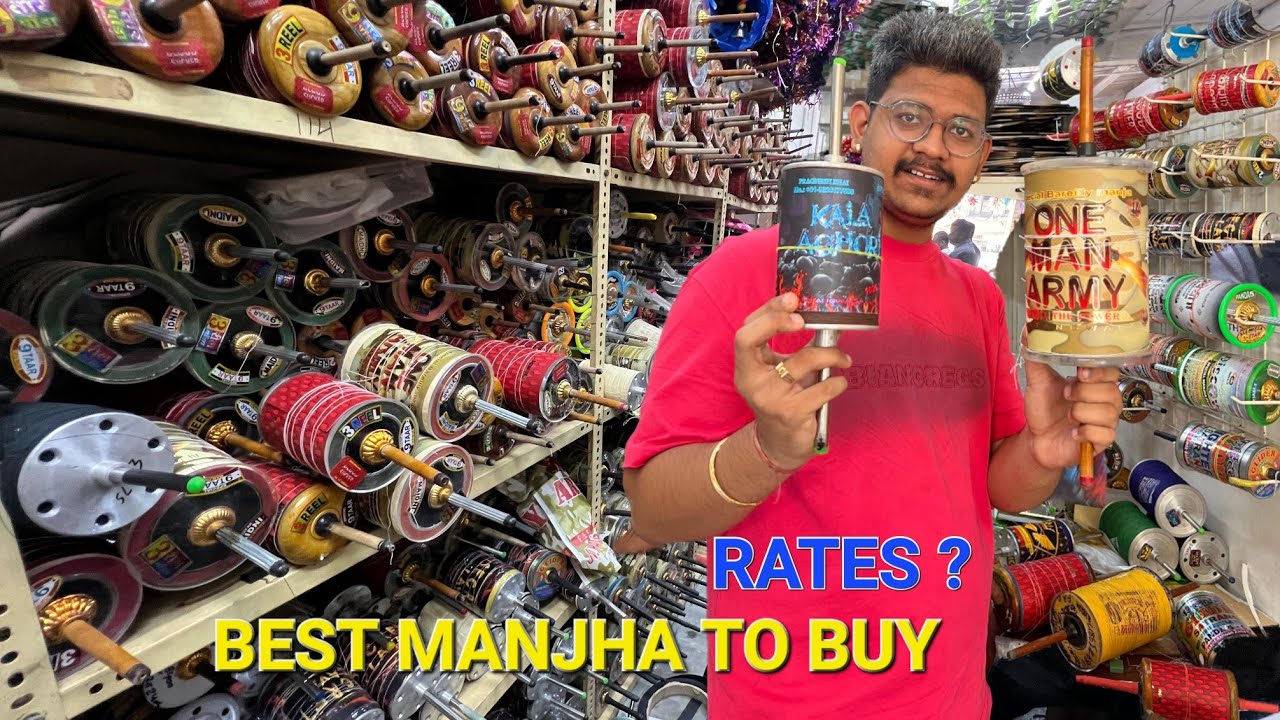 Uttrayan basant Shopping Vlog 😍 Kala Aghori manjha rate Bareilly And Surti manjha rates 2025