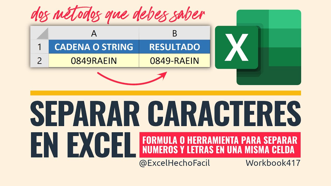 Extraer y SEPARAR NÚMEROS Y LETRAS de un texto - Dos métodos
