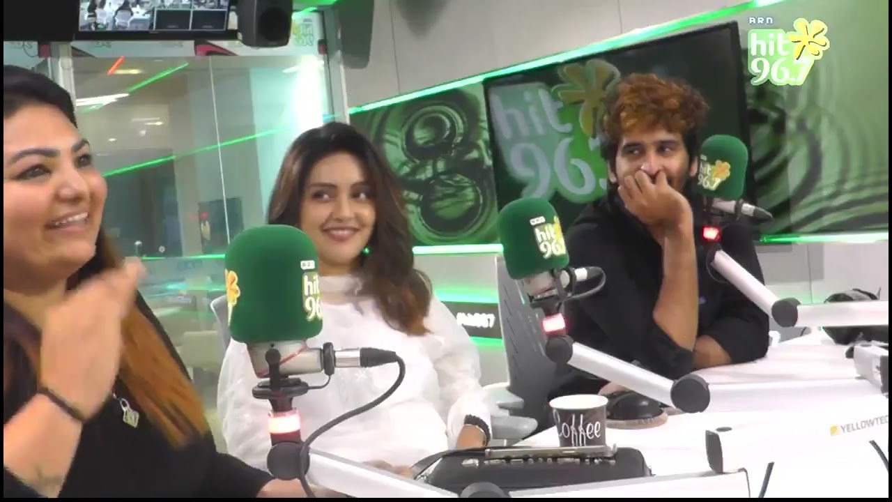 Shane Nigam, Mahima Nambiar & Sandra Thomas promoting Little Hearts on Radioactive