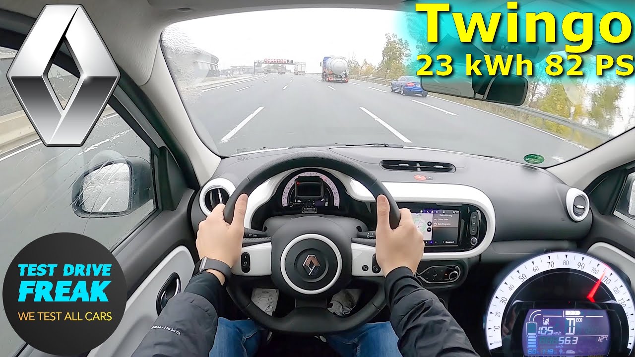 2023 Renault Twingo Z.E. 82 PS TOP SPEED GERMAN AUTOBAHN DRIVE POV