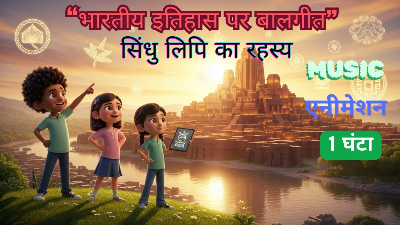 भारतीय इतिहास पर बालगीत – सिंधु लिपि का रहस्य | Indus Valley Script Mystery Song for Kids(1 घंटा)