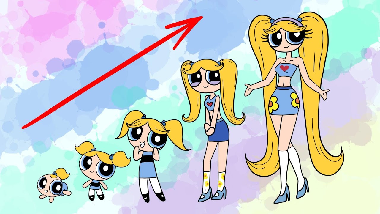 The Powerpuff Girls Bubbles GROWING UP EVOLUTION 👍@EasyLittleDrawings