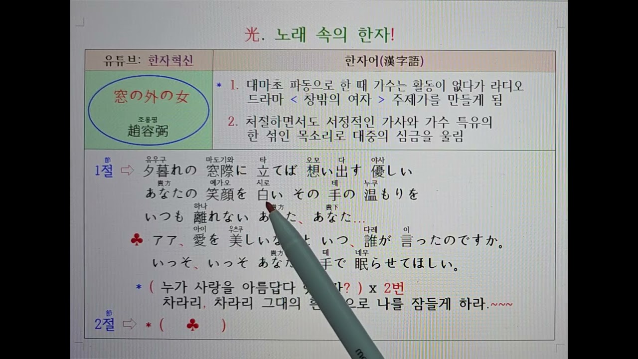   🎤11 일본노래569.창밖의 여자 - 조용필