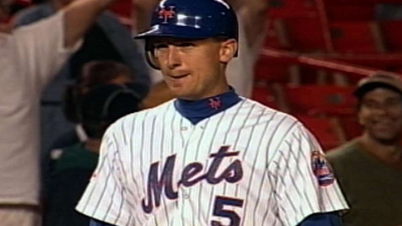 Olerud plates five while hitting for cycle