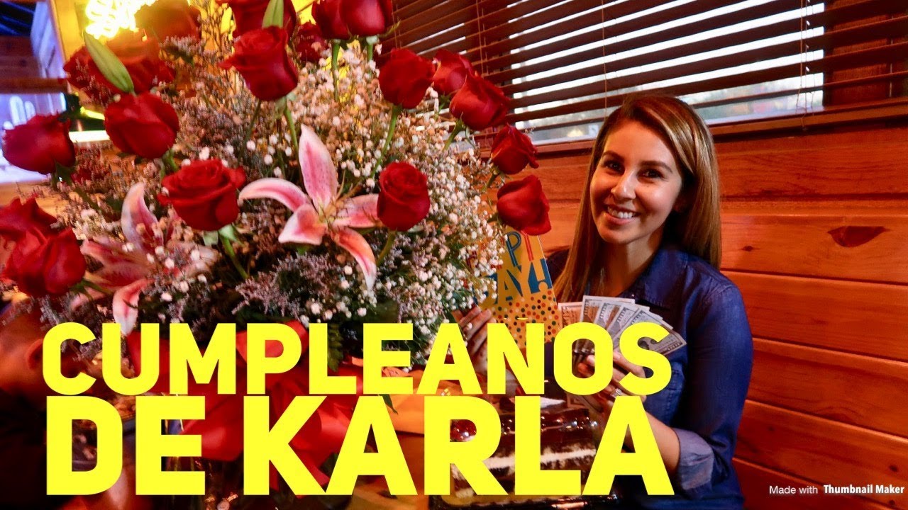 Cumpleaños de Karla / Ricardo la sorprende / comida en el Texas / partimos un pastel
