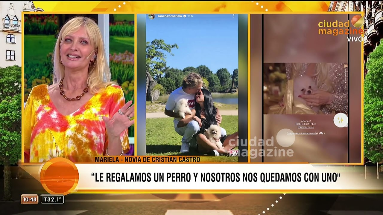 LA NOVIA DE CRISTIAN CASTRO CONFIRMÓ EN UN AUDIO QUE LE REGALARON UN PERRO A SUSANA GIMÉNEZ