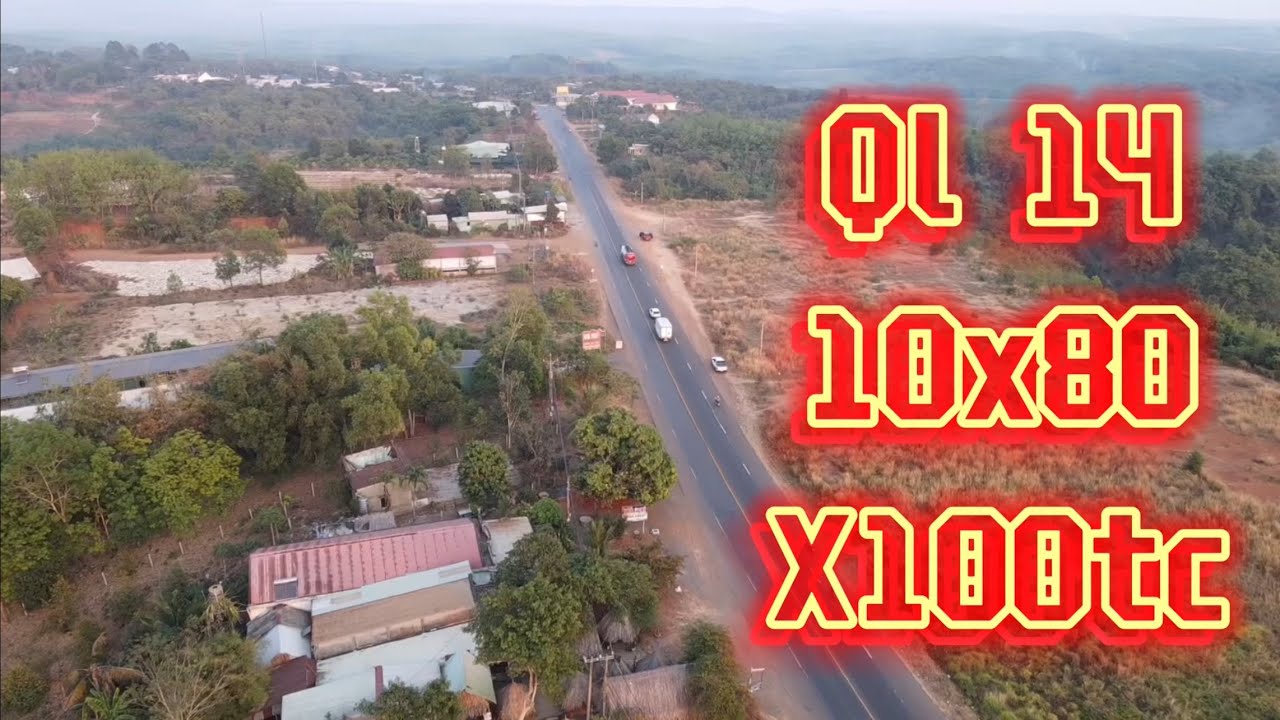 Bán đất mặt đường ql14 (10x80x100tc) giá rẻ 110tr/m ngang đồng tâm đồng Phú bình Phước lh 0867048379