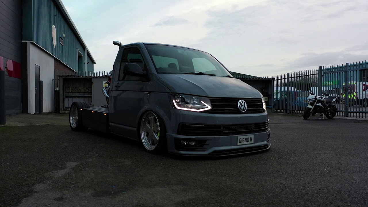 Geno Melicis Volkswagen T5 flat bed and italjet dragster custom builds