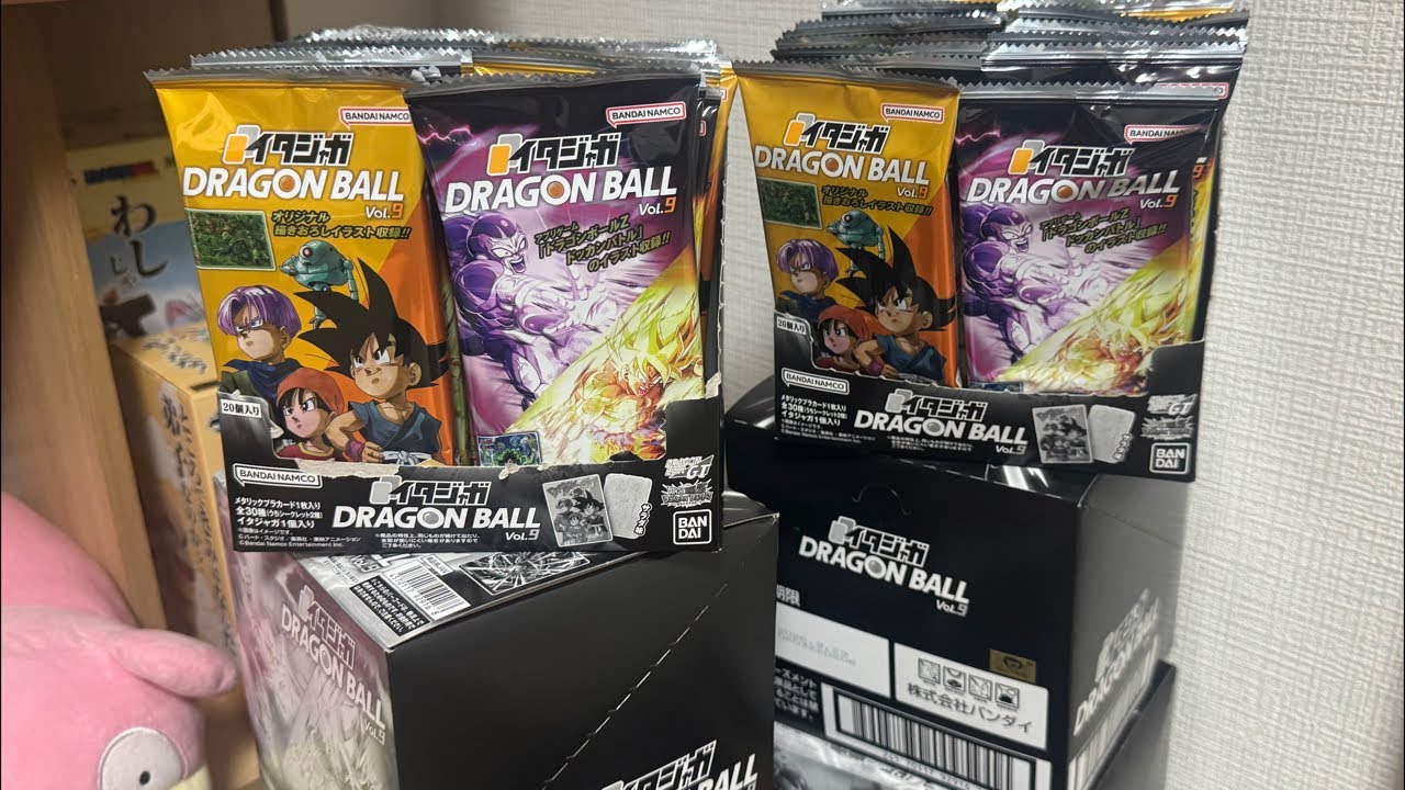 Apertura de sobres de dragón ball itajaga vol.9 en vivo desde Japón