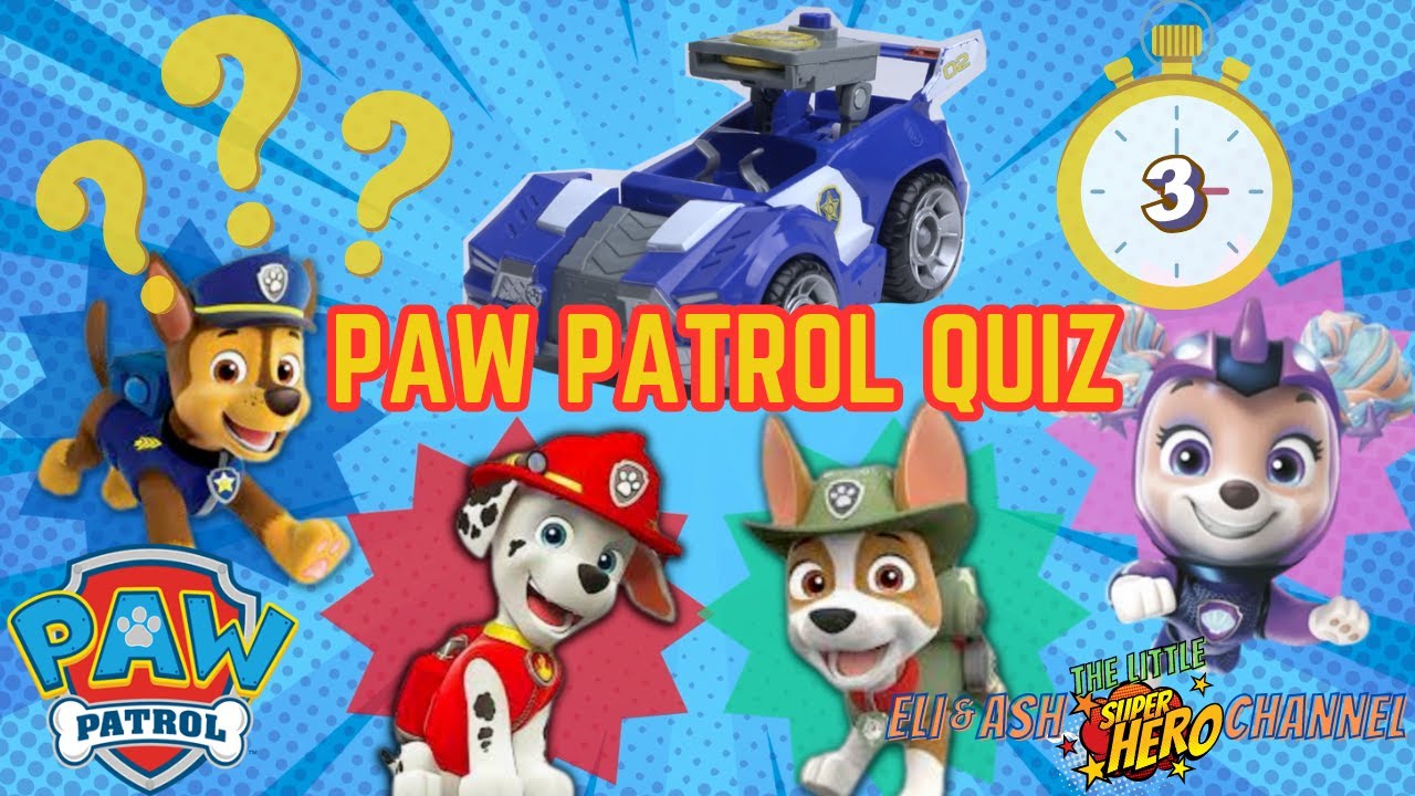 PAW Patrol Quiz for Kids - Test your PAW Patrol Knowledge!  Educational toy video for kids!
