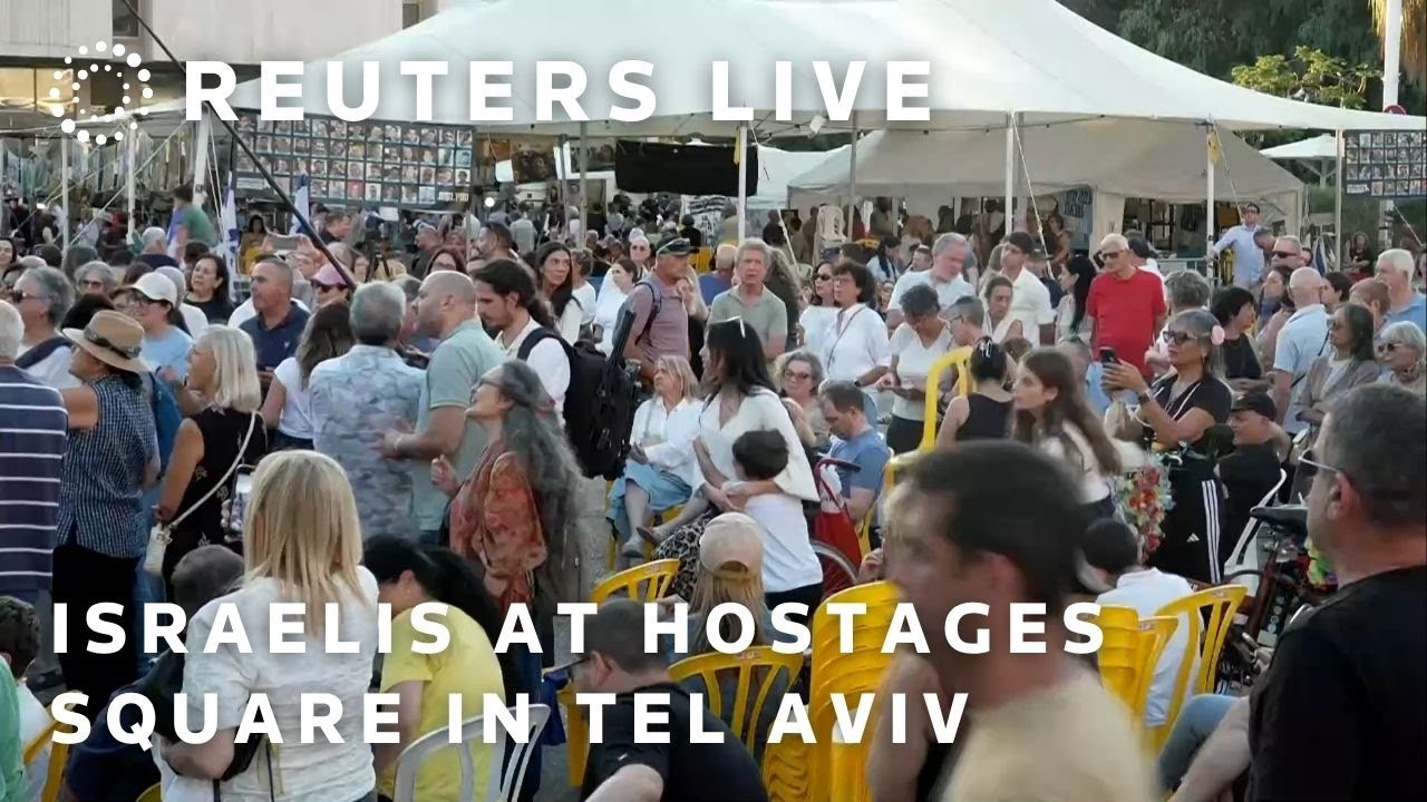 LIVE: Israelis at Hostages Square in Tel Aviv