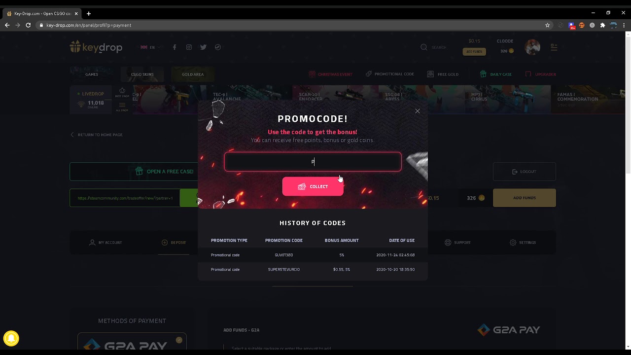 KEYDROP PROMO CODE FREE MONEY