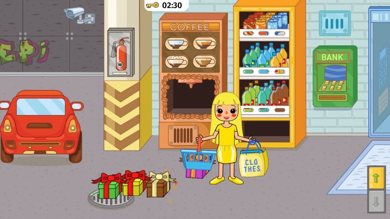 Olivia dyes her Hair Yellow 💛 || She bought gifts for herself & her mom || Pepi Super Stores