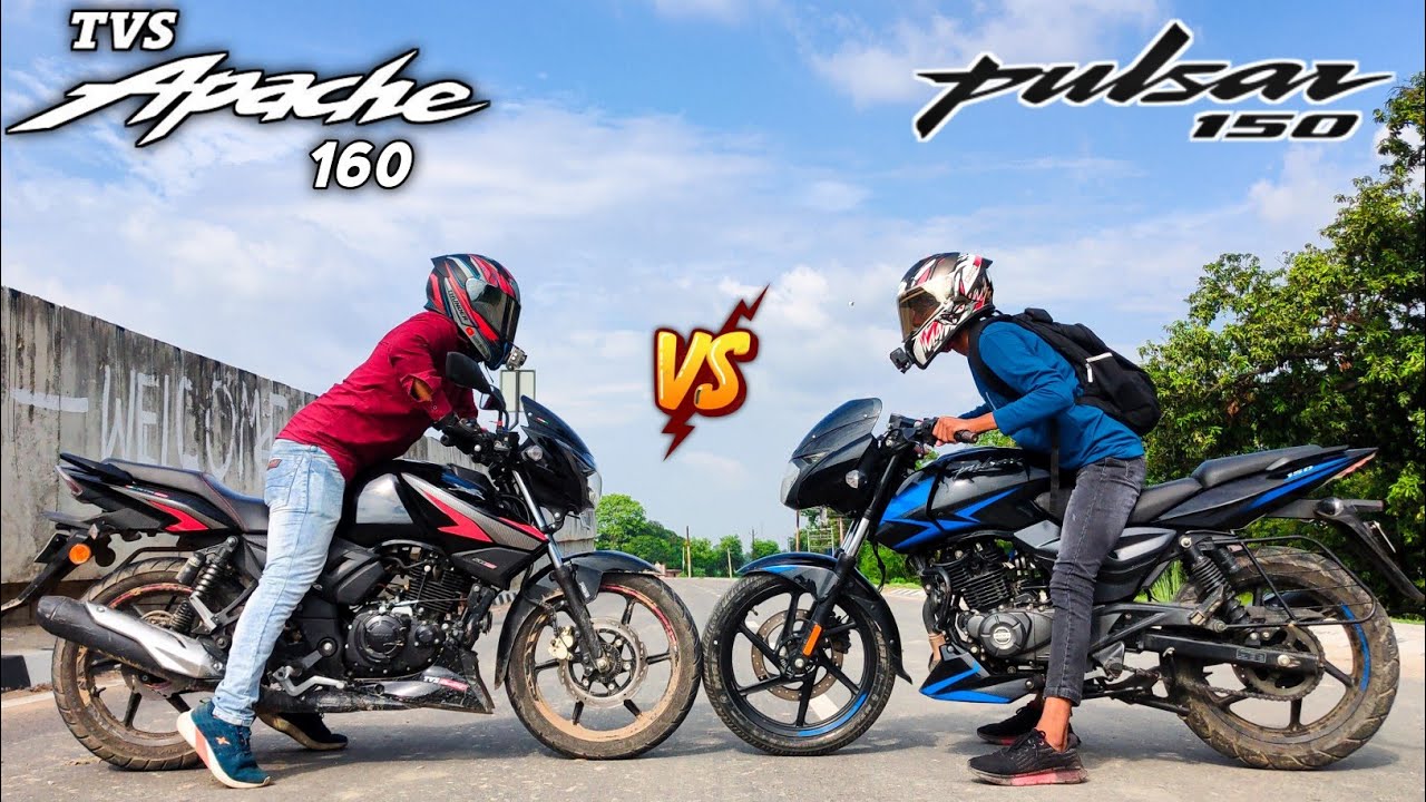 TVS Apache RTR 160 2V Bs7 2023 Vs Bajaj Pulsar 150 Bs6 Drag Race 🔥 || This was bound to happen 🙄