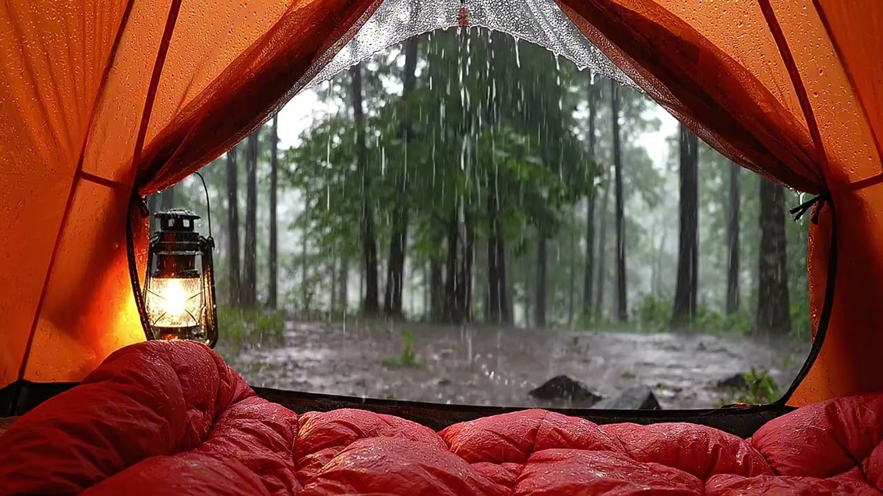 Rain on Tent & Subtle Ambient Music | Cozy Camping Sleep | Lluvia en Tienda de Campaña