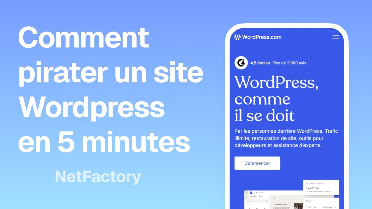 COMMENT PIRATER UN SITE WORDPRESS EN 5 MINUTES