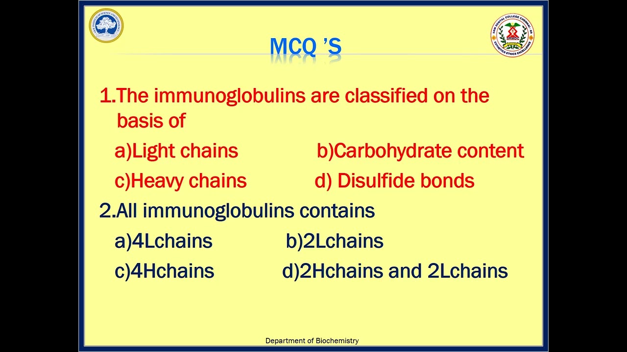 Plasma Proteins and immunoglobin | Dr. R.Shunmuga Vadivu | SRM Dental College