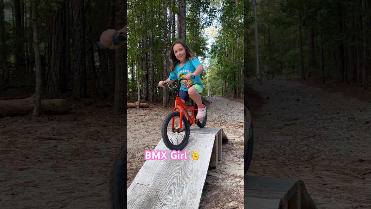 BMX Girl 🤘 FUNNY #familyof5 #funny #bmx #kids #mtb #bikelife #bike #girl #jump #skill #progress