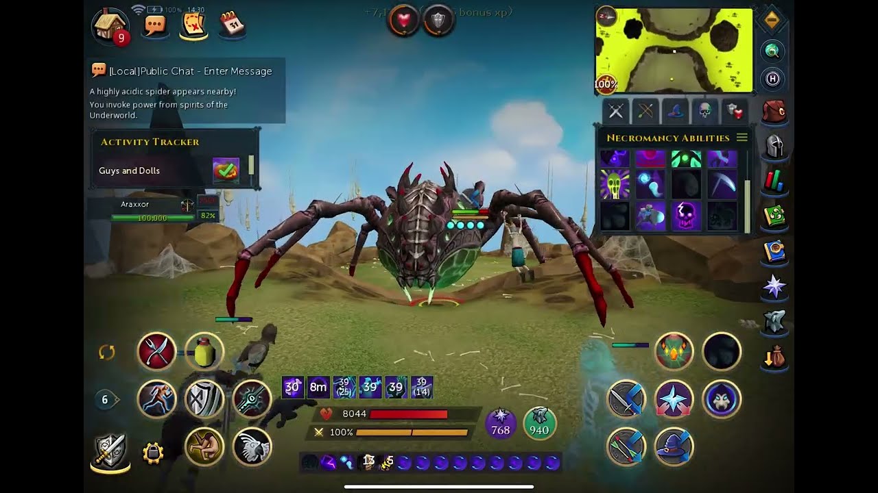 RuneScape 3 Easy Araxxi on mobile with revolution [necromancy]