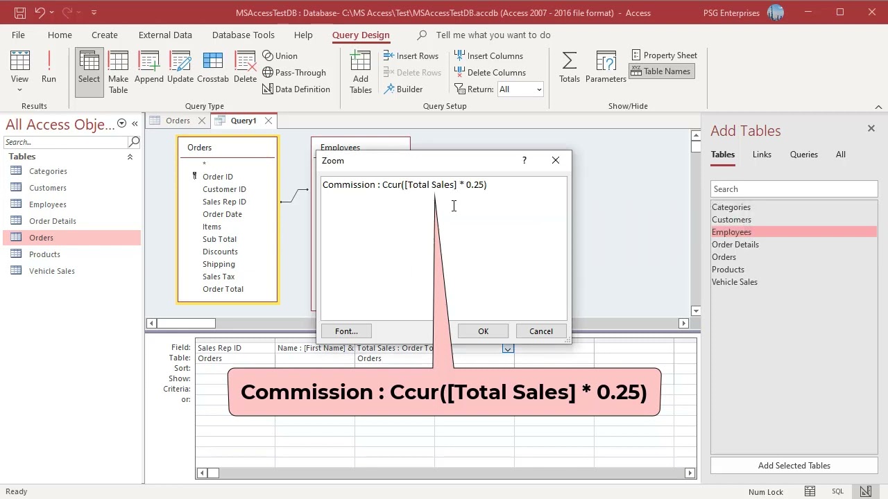 How to Use Expression and Where in Aggregate Functions in MS Access -  Office 365