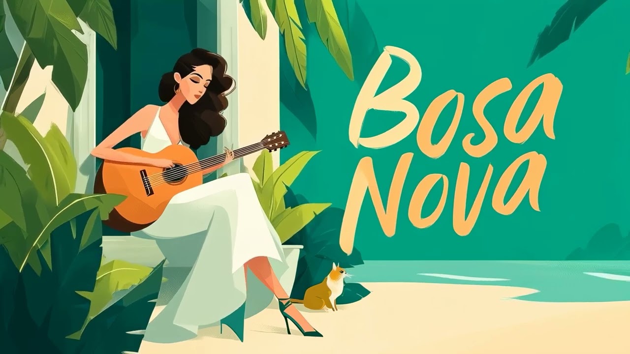 Bossa Nova acústica para cafés à beira-mar ~ música suave com violão e brisa tropical